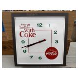 1960s Coca-Cola Wall Clock- Working Electric Coke