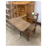 Vintage or Antique Wooden School Desk Chair with