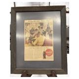 Framed vintage Coca-Cola magazine advertisement