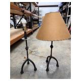 Pair of Iron Mid-Century Table Lamps with Tripod