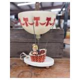 Vintage Dolly Toy Co hot air balloon lamp.