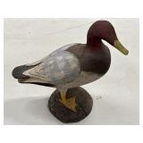 Hand-Carved Wooden Standing Duck Decoy by Joe Rice