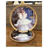 Two Enesco 1989 Happy Holidays Barbie