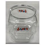 Large Vintage Octagon Lance Cracker Jar, No Lid