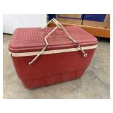 Coca-Cola Igloo Cooler, Metal Carry Handles which