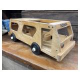 Wooden Playskool Bus Toy Vintage