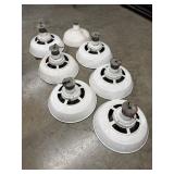 Vintage industrial porcelain enamel light