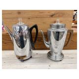 2 Coffee Percolators, Vintage Stainless Electric