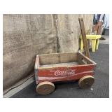 Coca-Cola Wooden Soda Crate Wagon