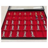 Display Box of Metal Pins (LSU, MSU, Elvis, etc.)