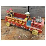 Vintage Fisher-Price Looky Fire Truck pull toy,