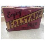 Vintage Falstaff Beer Sign, likely made of tin