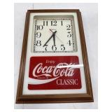 Coca Cola wall hanging clock. Untested.