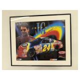 SIGNED Jeff Gordon Poster, Framed, NASCAR Race