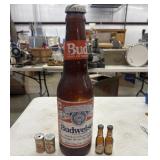 Plastic Budweiser Bottle With Two Fallstaff and