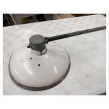 White Porcelain Shop Light Fixture, Vintage