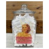 Adams Dentyne Chewing Gum Glass Jar Double Sided