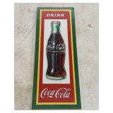 Coca-Cola Bottle Drink 16" Wood Sign