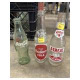 Three Glass Vintage Coke Bottles