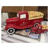 Red Truck Harry and David Cookie Jar & Shakers