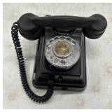Black Rotary Telephone, Vintage.