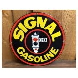 Ande Rooney SIGNAL GASOLINE Round Porcelain