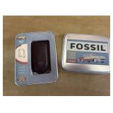Vintage FOSSIL Card Wallet/ Money Clip 1954 TIN
