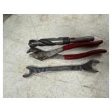 3pc Hand Tools Pliers, Wrench, Etc.