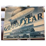 Metal Goodyear advertising sign featuring