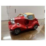 Red Car Birdhouse, Plaster Retro Style Car.