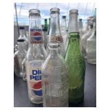 5 Glass Pepsi Bottles, Vintage