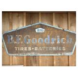 B. F. Goodrich Tires Batteries Metal Advertising