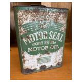 Vintage Motor Seal motor oil can. It is an