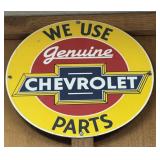 Porcelain Genuine Chevrolet Parts advertisement