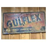 Gulf Oil Co. GULFLEX Lubrication Sign 24x48in