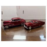 Two Maroon Die-Cast Model Cars 1948 Chevy