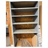 6 foot tall metal shelf, gray