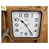 Elgin Wooden Wall Clock, Vintage, Works Fine.