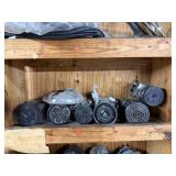 Shelf lot of car air conditioning compressors