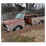 Vintage Red Truck Advertising Larryï¿½s Auto Sales