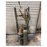 Oxy-acetylene torch set with tanks and transport