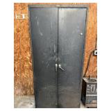 6ft Black Tennsco Metal Cabinet with Welding