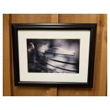 Framed Vintage Chevrolet Truck Photograph, Black