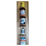 Collection of vintage oil cans. Includes Mopar,