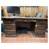 5drawer wooden office desk. See photos for