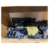 Shelf lot of distributors. automotive parts