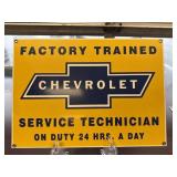 Enamel Chevrolet Factory Trained Service