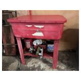 Red 40 Gallon Parts Cleaner Stand for Auto Shop