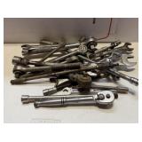 Lot of wrenches and ratchets
