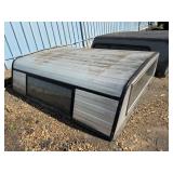 Silver Tone Metal Camper Shell for Pick-Up Truck